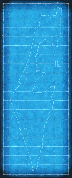 Israel map blue print artwork illustration silhouette