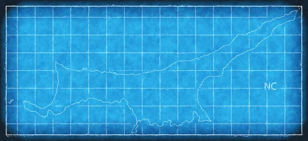 Northern Cyprus mapa azul impressão arte ilustração silhueta — Fotografia de Stock