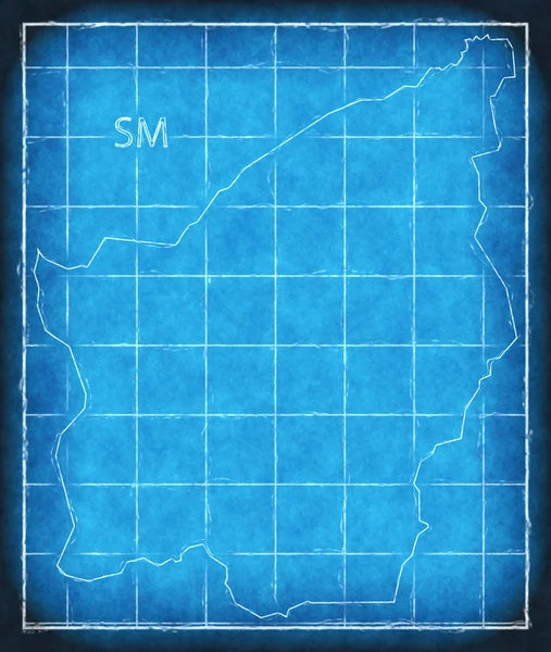 Сан-Марино карту синій друкувати ілюстрації ілюстрація силует — стокове фото
