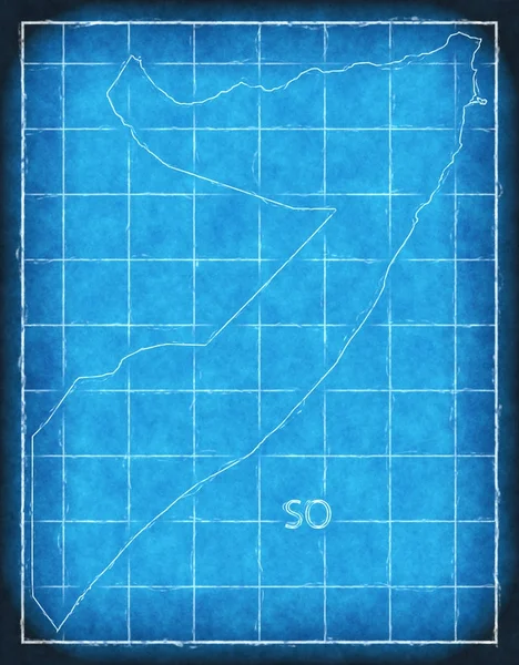 Сомалі карту синій друкувати ілюстрації ілюстрація силует — стокове фото