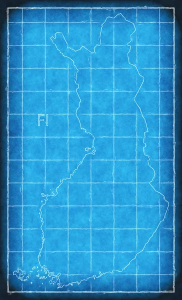 Силуэт иллюстраций на карте Финляндии — стоковое фото