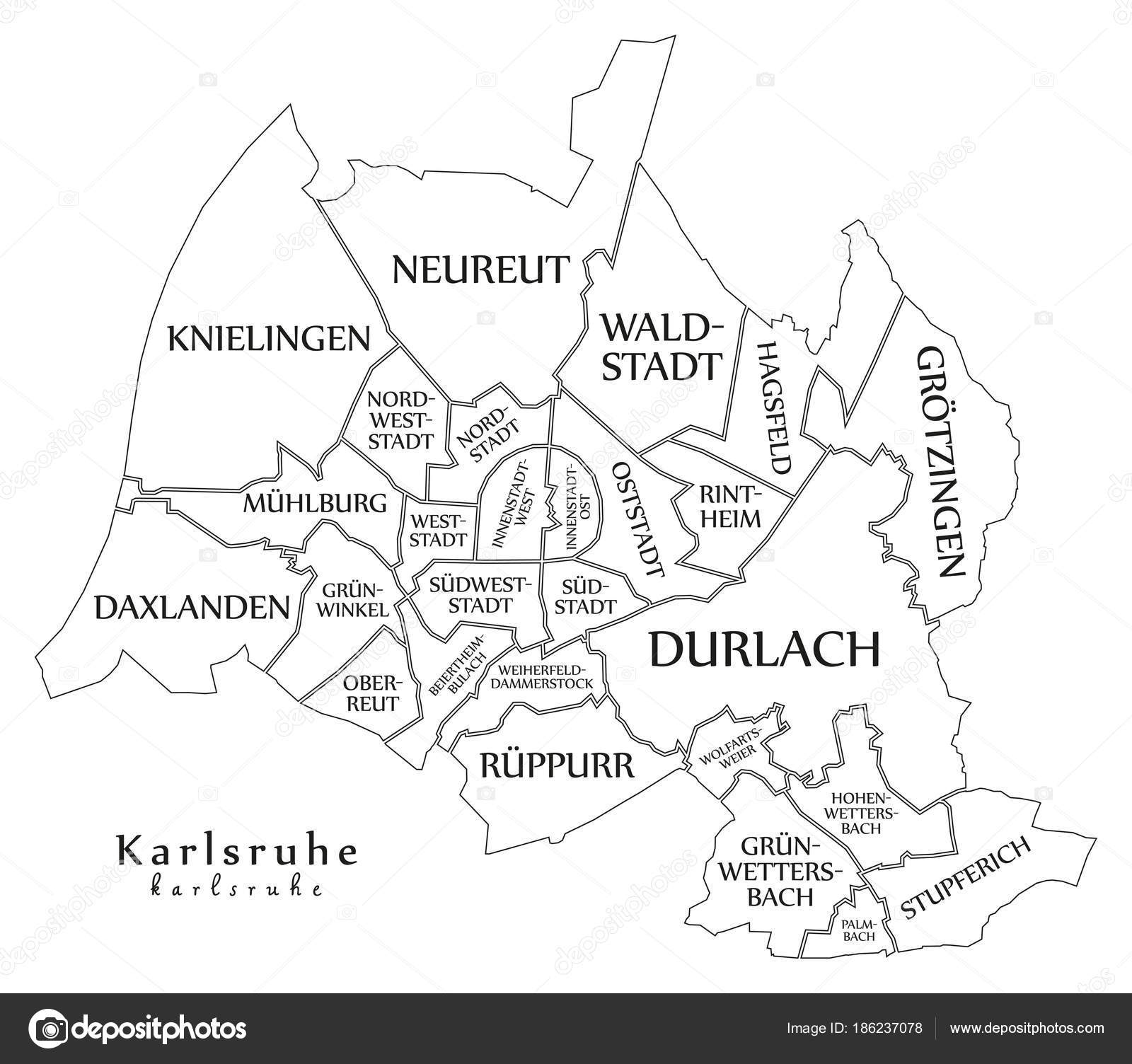 City map Karlsruhe