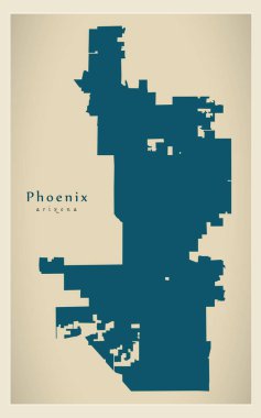 Modern harita - ABD'nin Phoenix şehri
