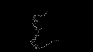 İrlanda harita anahat animasyon