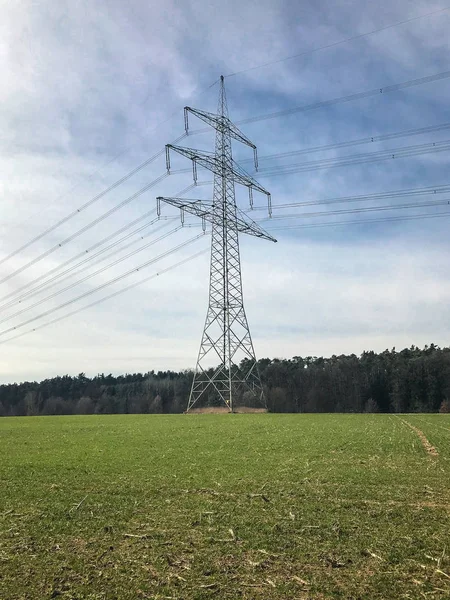 Power pylon in nature — Stock Photo, Image
