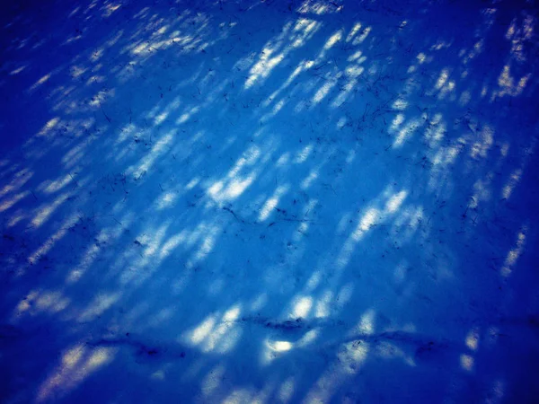 Las sombras juegan sobre un fondo nevado de invierno — Foto de Stock