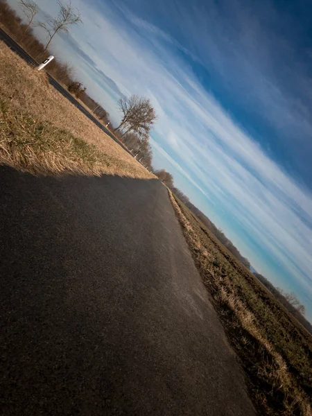 Landsbygdens abstrakt scen för cykling spår — Stockfoto