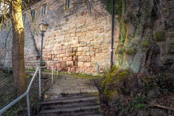 Sendero a un antiguo edificio histórico en Alemania — Foto de Stock
