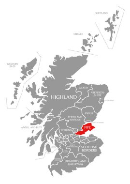 İskoçya haritasında ateş kırmızısı vurgulandı