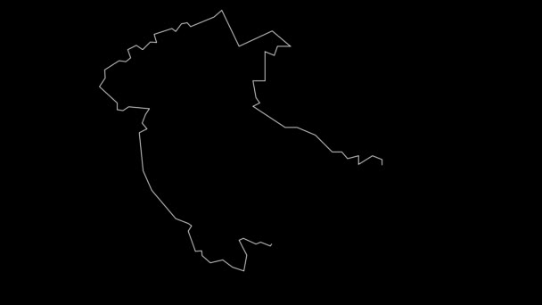 Regione Centrale Regione Scozia Mappa Schema Animazione — Video Stock