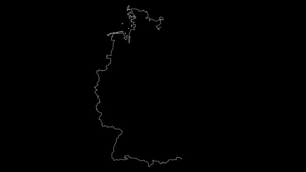 Germania Mappa Schema Animazione — Video Stock