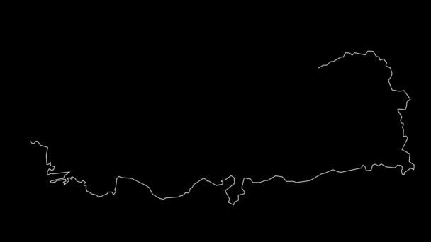 Анимация Карт Турции — стоковое видео