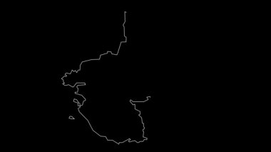 Pays de la loire France region map outline animation