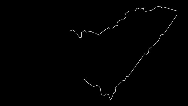 Alagoas Brazil Federal State Map Outline Animation — 비디오
