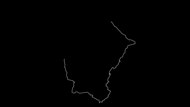 ブラジル連邦州地図アウトラインアニメーション — ストック動画