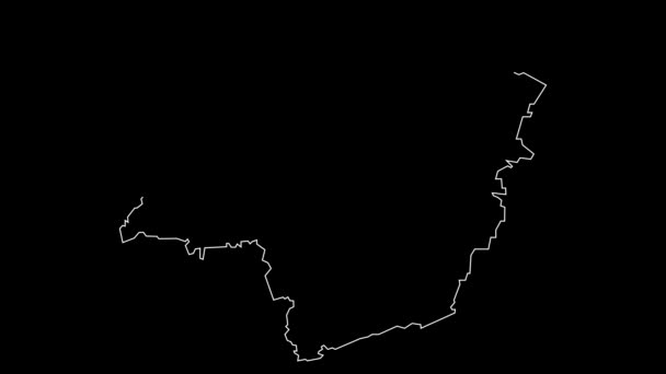 Minas Gerais巴西联邦州地图动画轮廓 — 图库视频影像