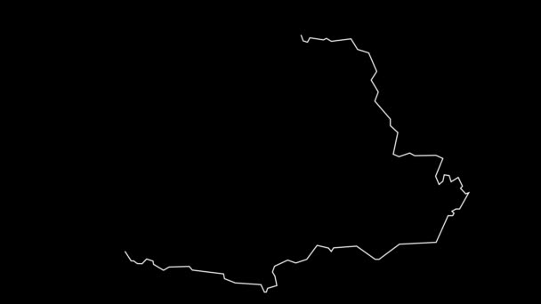 Parana Brazil Federal State Map Outline Animation — 图库视频影像