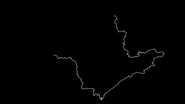 Sao Paulo Brasil Mapa Estatal Federal Bosquejo Animación — Vídeo de stock