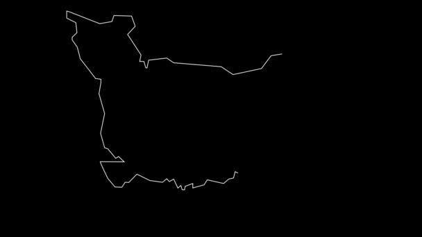 Basse Normandie França Mapa Região Esboço Animação — Vídeo de Stock