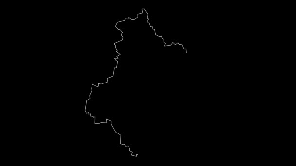 Centre France Region Map Outline Animation — 비디오