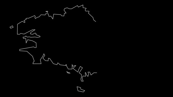 Анимация Карте Бретани — стоковое видео
