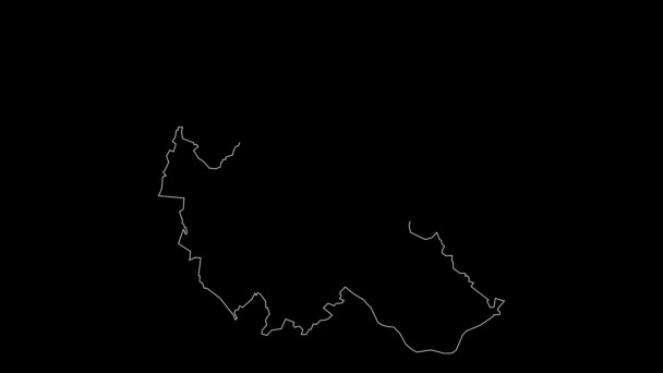 Hamburgo Alemania Mapa Del Estado Federal Esquema Animación — Vídeo de stock