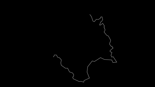 Himachal Pradesh Índia Mapa Estado Federal Animação Esboço — Vídeo de Stock