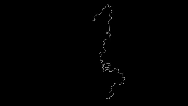 Karnataka India Federal State Map Outline Animation — 图库视频影像