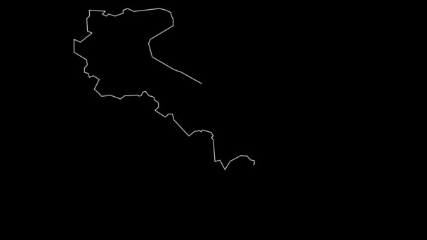 Cartina Geografica Puglia Italia Animazione — Video Stock
