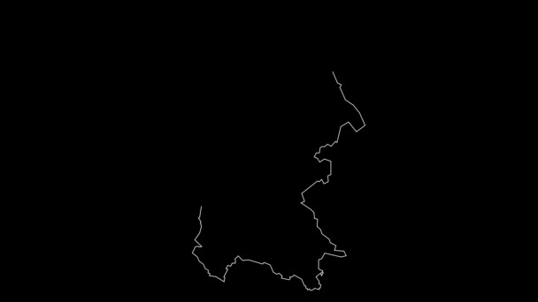 Coahuila Mexico State Map Outline Animation — 비디오