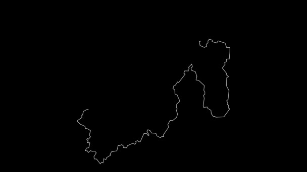 Estado Mexico State Map Outline Animation — 비디오