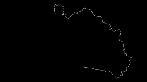 Guerrero Messico Stato Mappa Schema Animazione — Video Stock