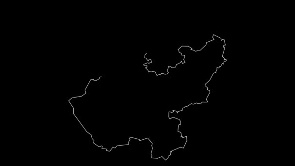Jalisco Mexico State Map Outline Animation — 비디오