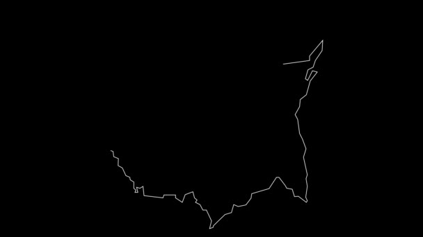 Morelos México Mapa Del Estado Bosquejo Animación — Vídeos de Stock