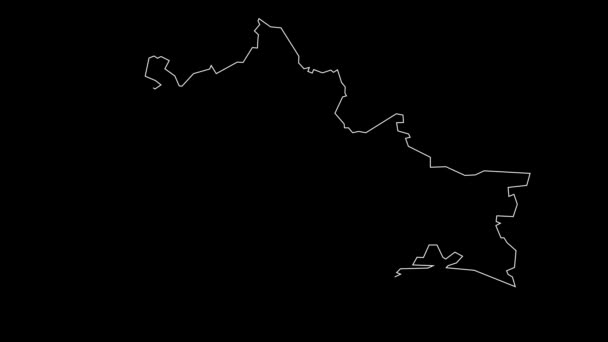 Oaxaca Mexico State Map Outline Animation — 비디오