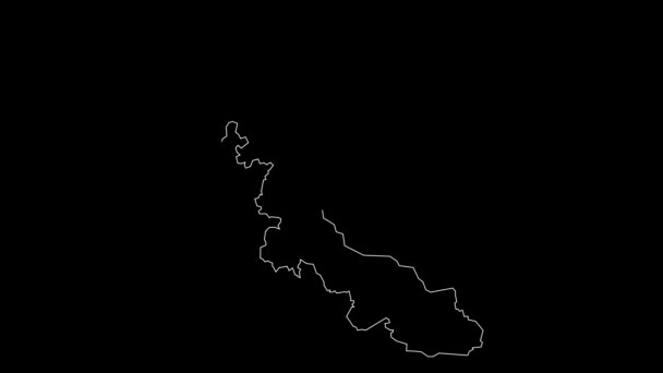 Veracruz Mexico State Map Outline Animation — Stock video