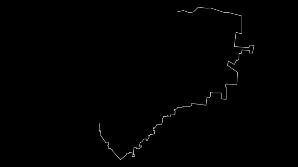 Yucatan Mexico State Map Outline Animation — 비디오