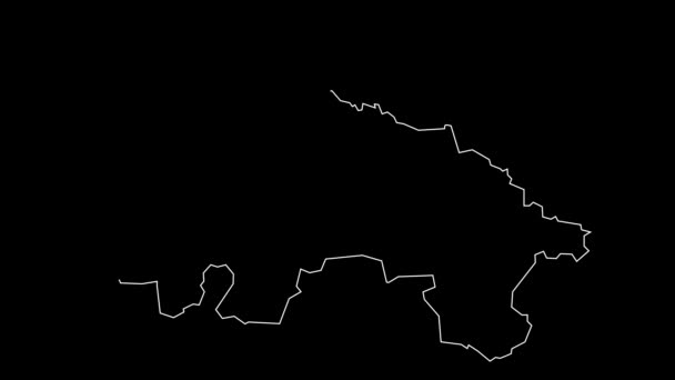 Анимация Карте Региона Риоха — стоковое видео