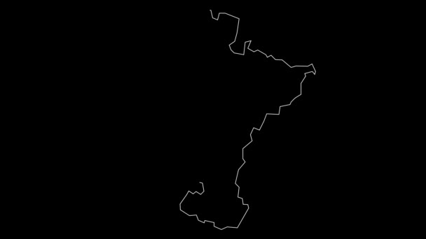 Mapa Regionu Navarre Hiszpania Zarys Animacji — Wideo stockowe