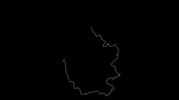 Caerphilly Wales Principal Area Map Outline Animation — 비디오