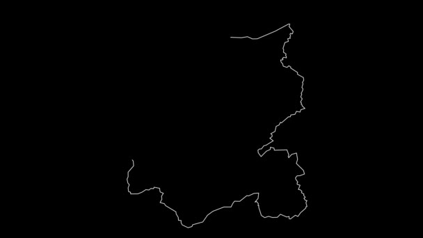 Conwy Wales Mapa Obszaru Głównego Zarys Animacji — Wideo stockowe