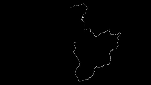 Gwynedd Wales Main Area Map Skizze Animation — Stockvideo