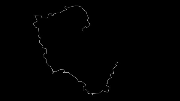 Lisburn Castlereagh Irlanda Del Norte Mapa Del Distrito Esquema Animación — Vídeo de stock