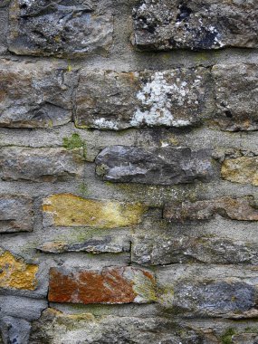 Eski yıpranmış tuğla duvar