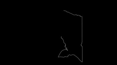 Papua Indonesia province map outline animation