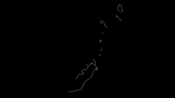 Sulawesi Utara Indonesia Province Map Outline Animation — Stok video