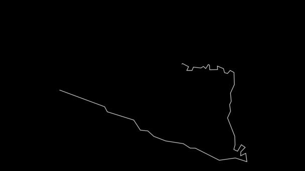 Yogyakarta Indonesia Provincia Mapa Delinear Animación — Vídeos de Stock