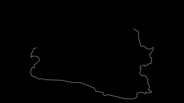 Jawa Barat Indonesia Province Map Outline Animation — ストック動画