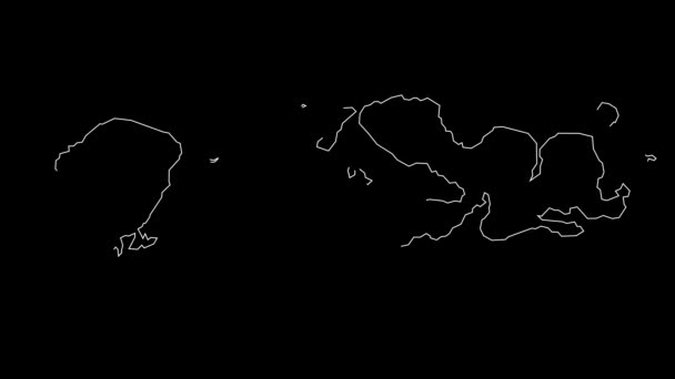 Nusa Tenggara Barat Indonesia Province Map Outline Animation — 비디오