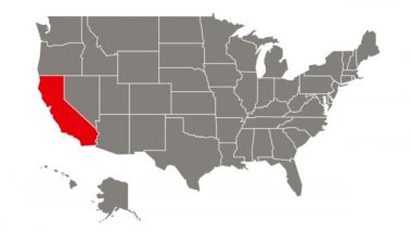 Kaliforniya federal eyaleti Usa haritasında kırmızı ışıkta geçti